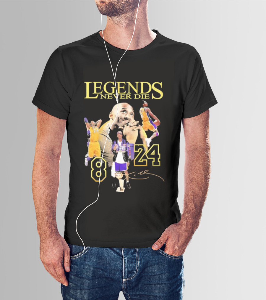 Legends Never Die Kobe Bryant 8 24 Los Angeles Basketball T-Shirt