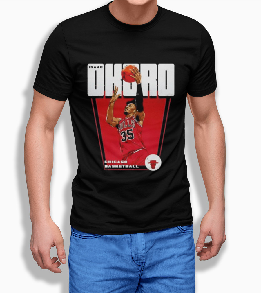 Chicago Basketball Okoro 35 Bulls Dunk T-Shirt