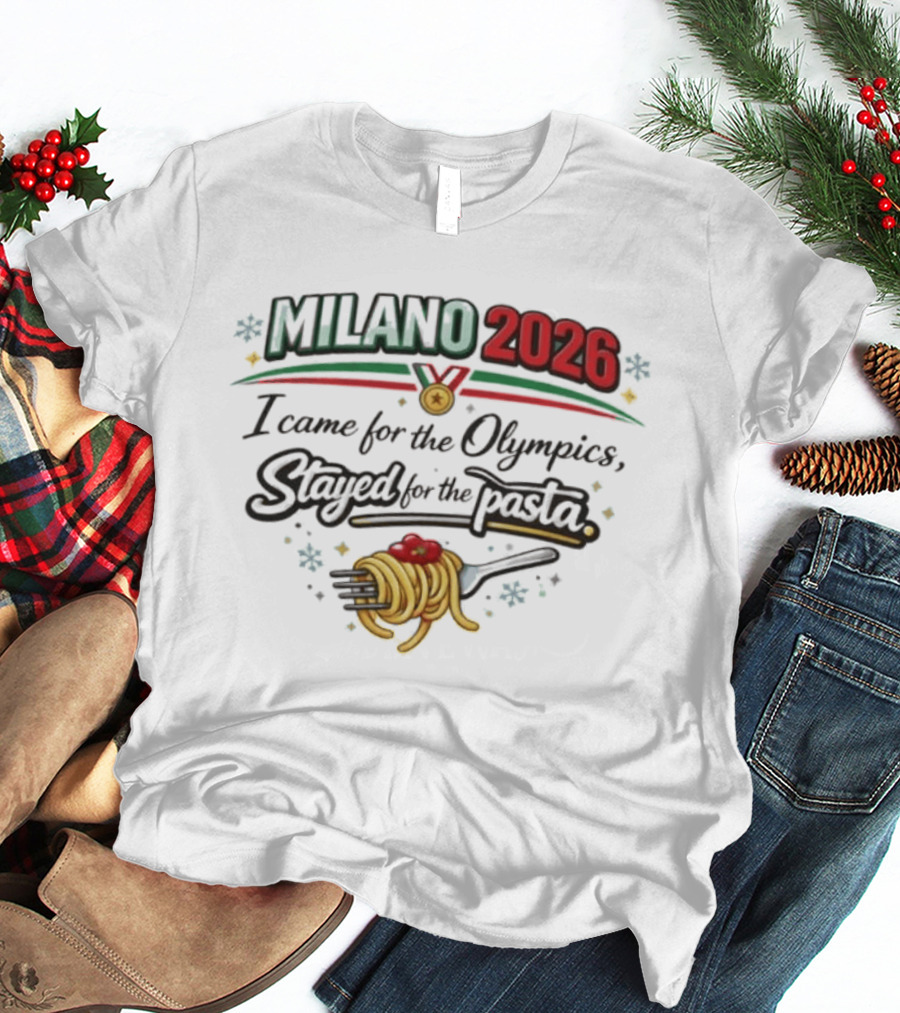 Milano 2026 Olympics Pasta Lover Journey T-Shirt
