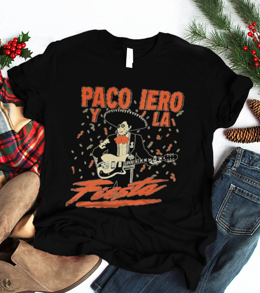Paco Iero Y La Fiesta Sombrero Guitar Celebration T-Shirt