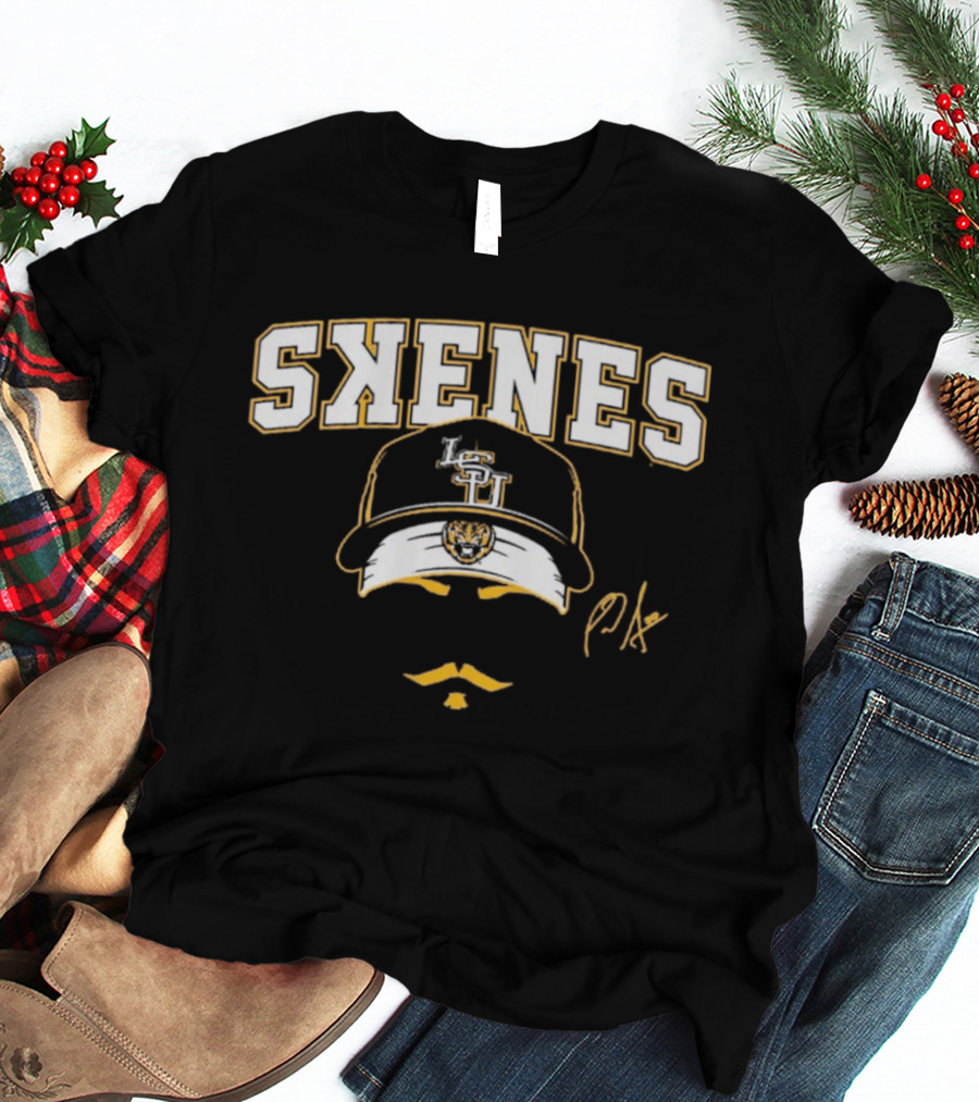 Skenes LSU Baseball Mustache Cap T-Shirt