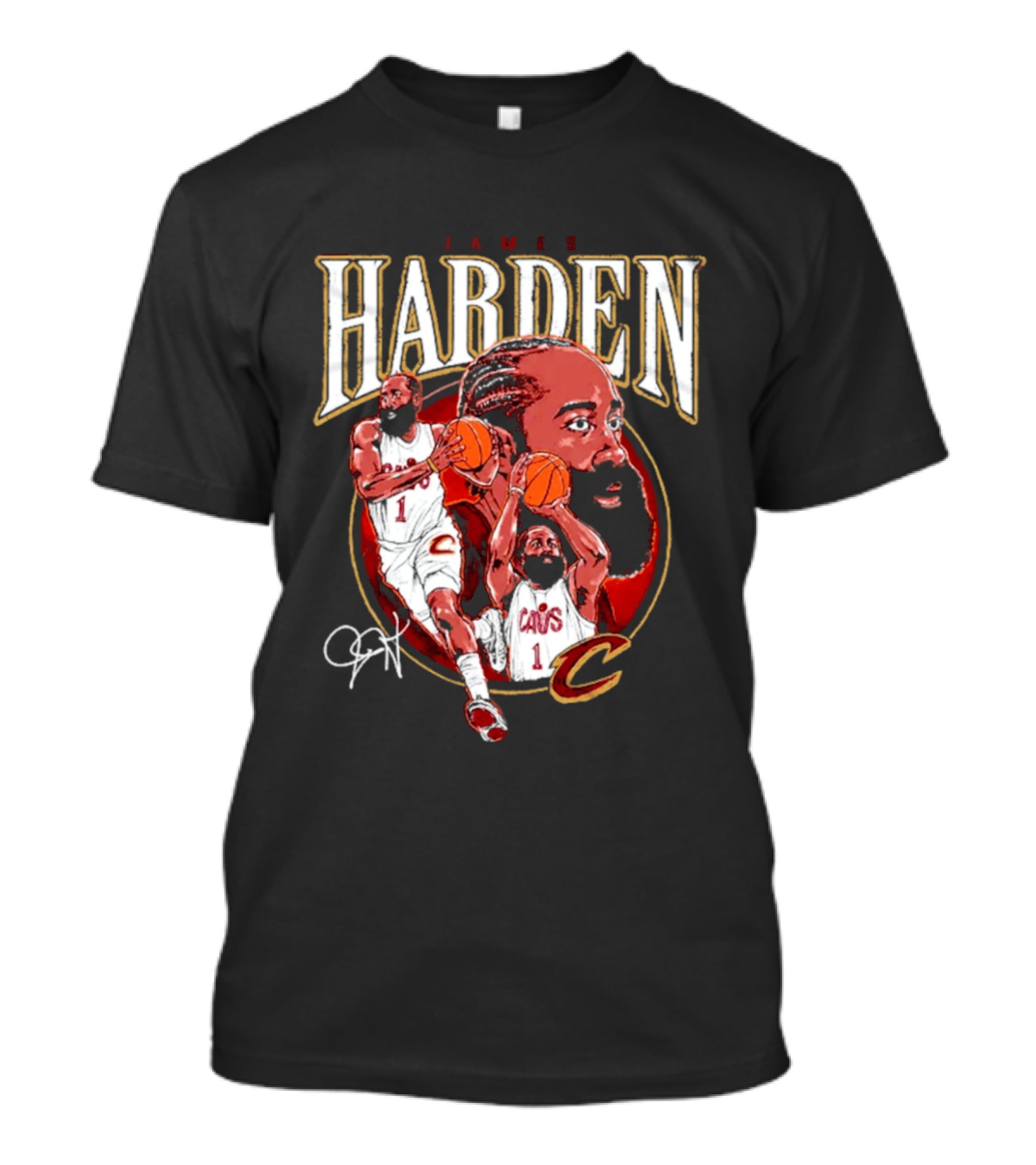 James Harden Cavs Basketball Legend Cleveland Number One T-Shirt