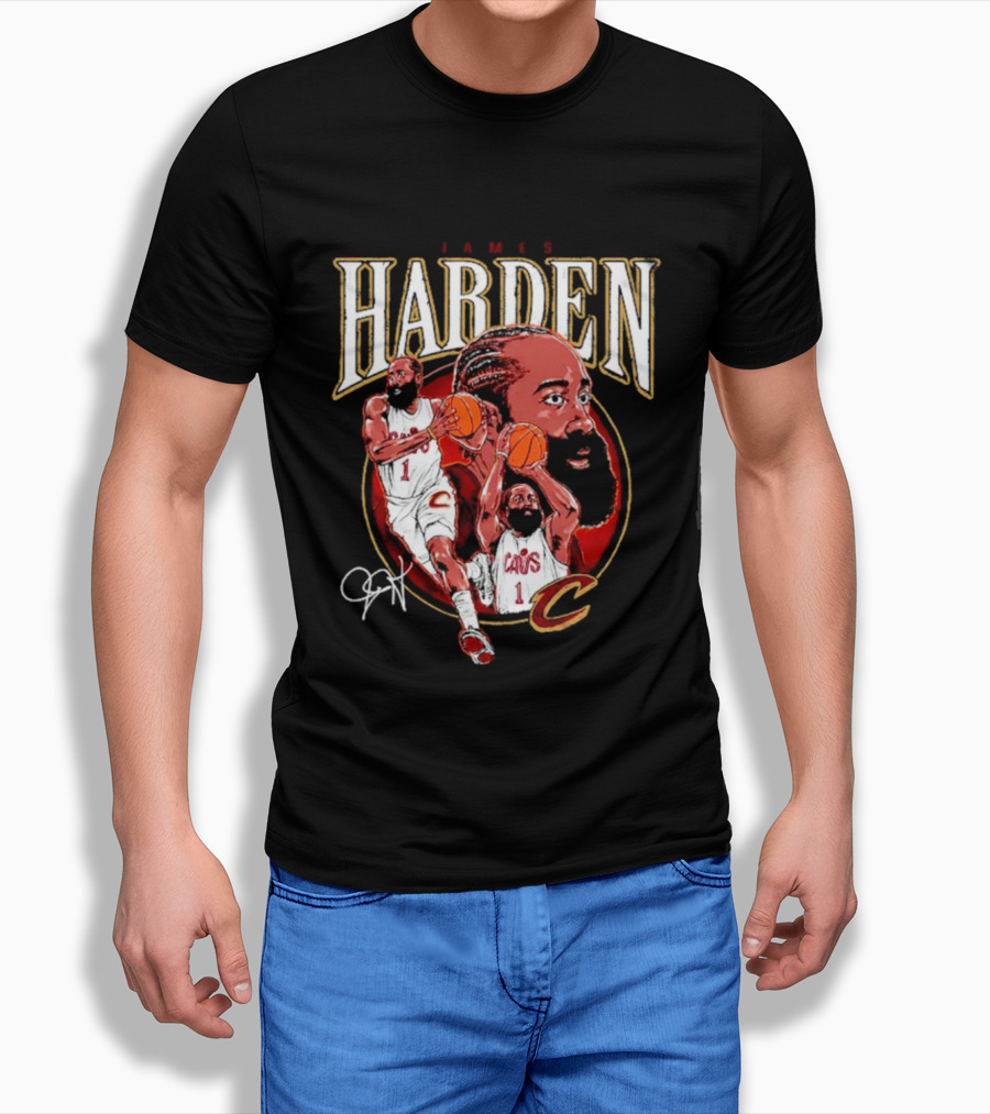 James Harden Cavs Basketball Legend Cleveland Number One T-Shirt