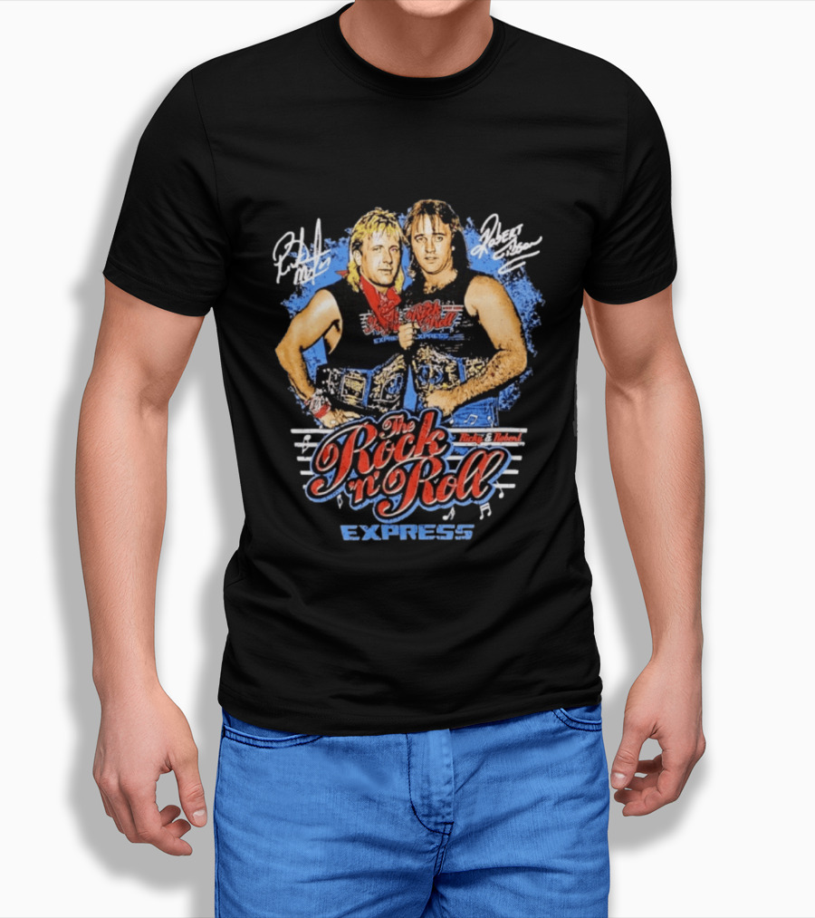 Ricky Morton Robert Gibson Rock 'n' Roll Express Tag Team Champions T-Shirt