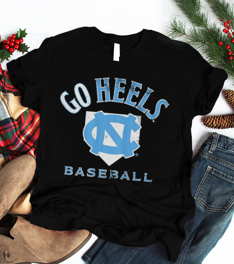 UNC Tar Heels Baseball Go Heels Home Plate T-Shirt