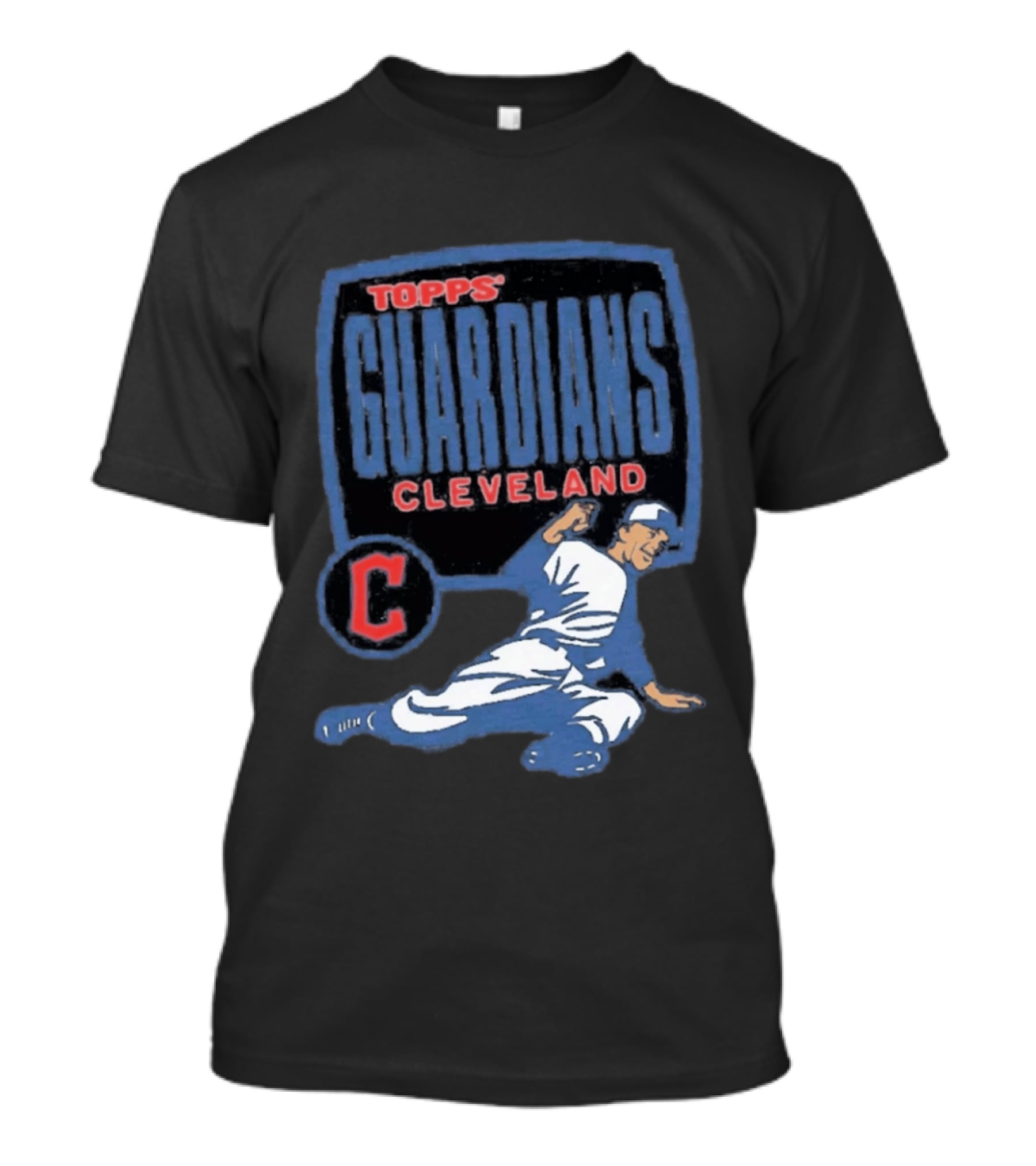 Cleveland Guardians Topps MLB Cartoon Raglan T-Shirt