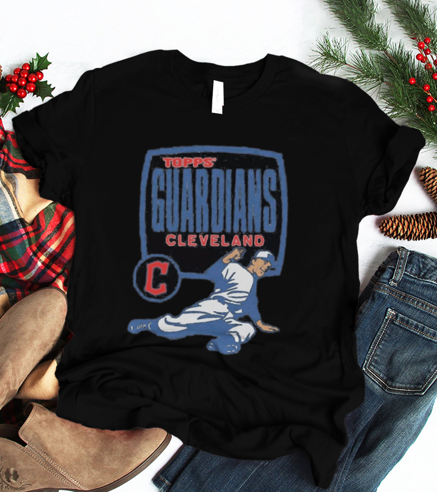 Cleveland Guardians Topps MLB Cartoon Raglan T-Shirt