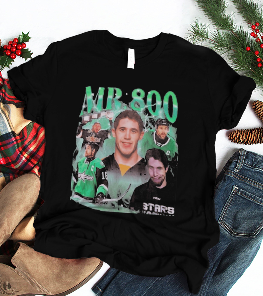 MR 800 Hockey Legends Dallas Stars Celebratory Milestone T-Shirt