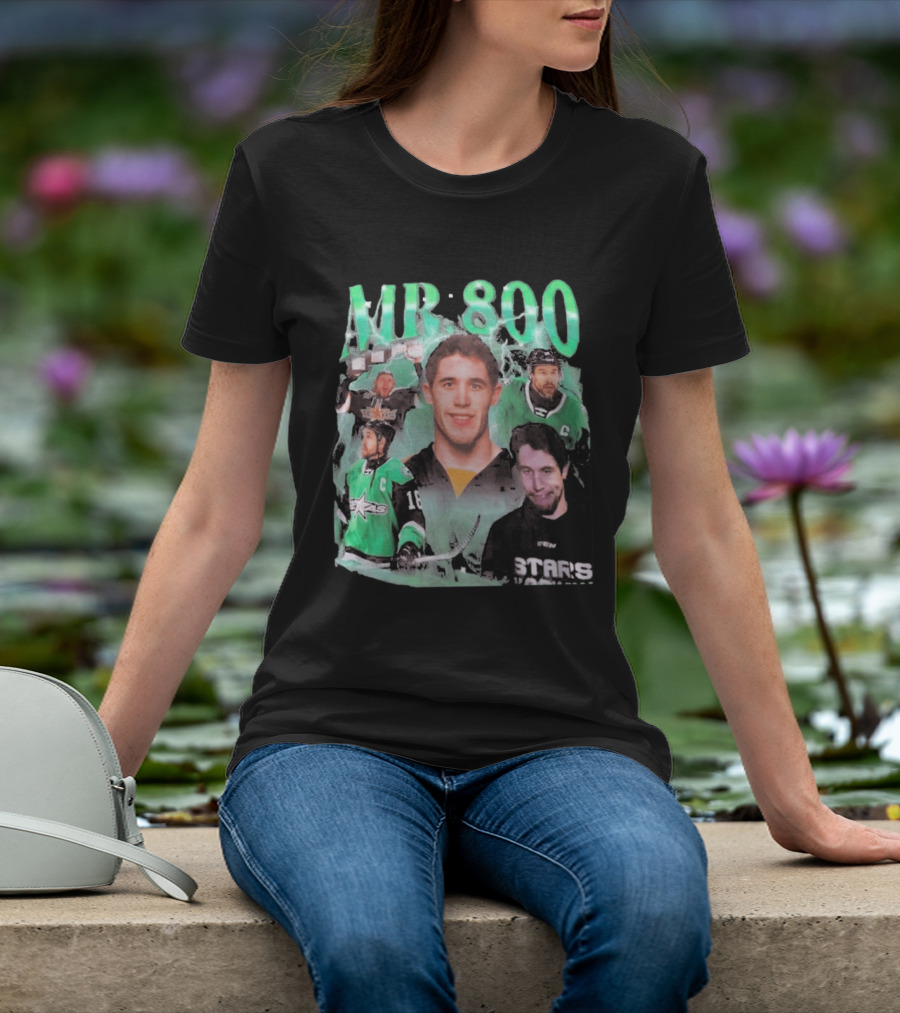 MR 800 Hockey Legends Dallas Stars Celebratory Milestone T-Shirt