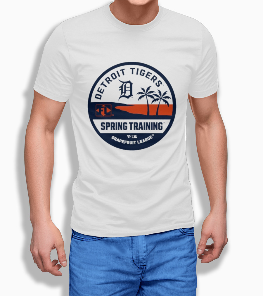 Detroit Tigers Spring Training Luxe Knit Grapefruit League Palm Trees T-Shirt