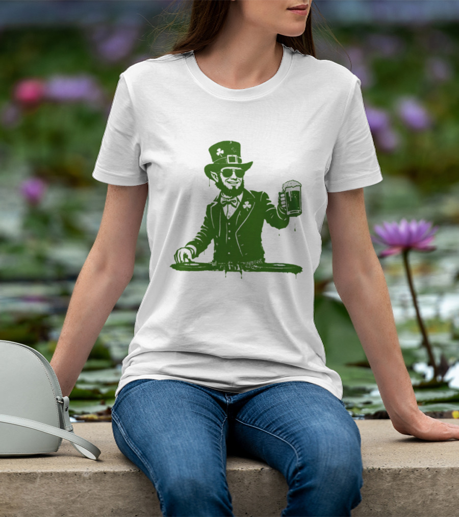 DJ Irish Uncle Sam St Patrick's Day Beer Celebration T-Shirt