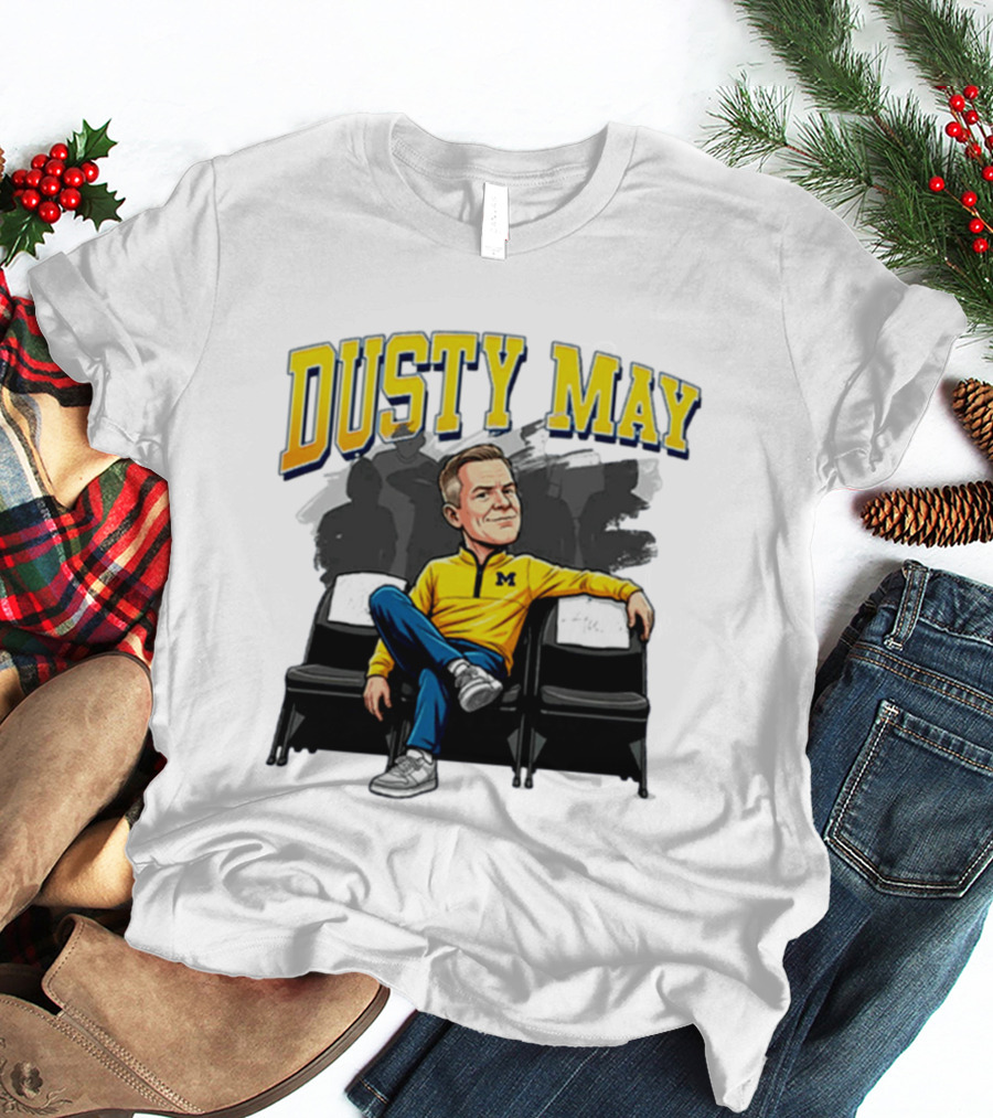 Dusty May Michigan Basketball Caricature T-Shirt