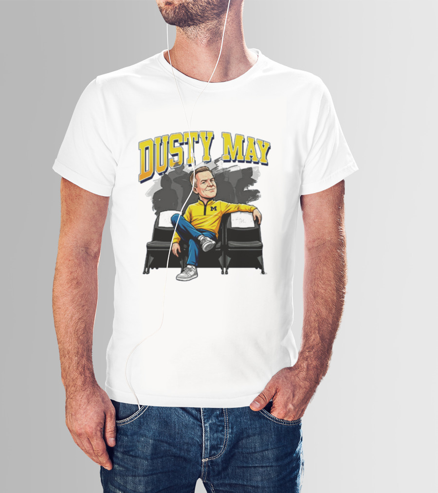 Dusty May Michigan Basketball Caricature T-Shirt