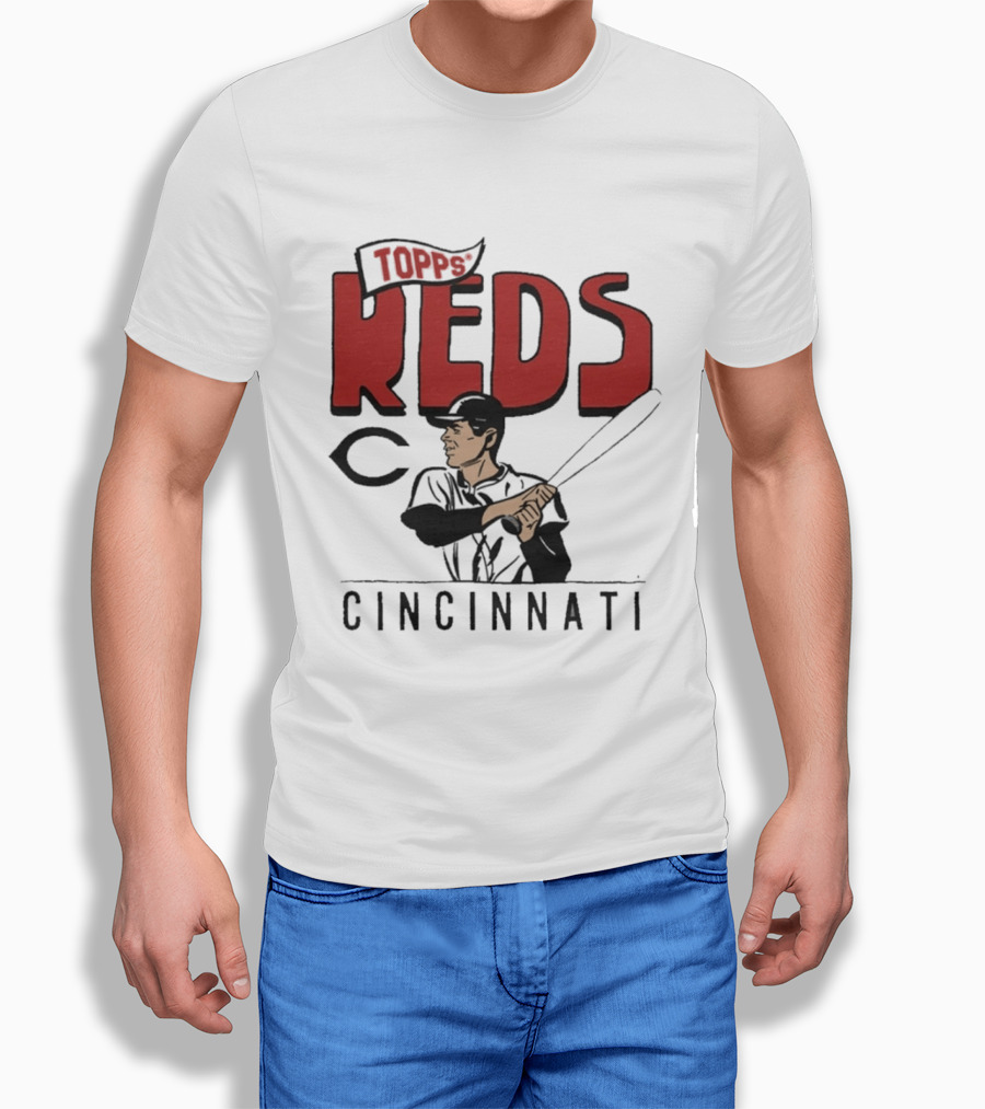 MLB Topps Cincinnati Reds Cartoon Player T-Shirt