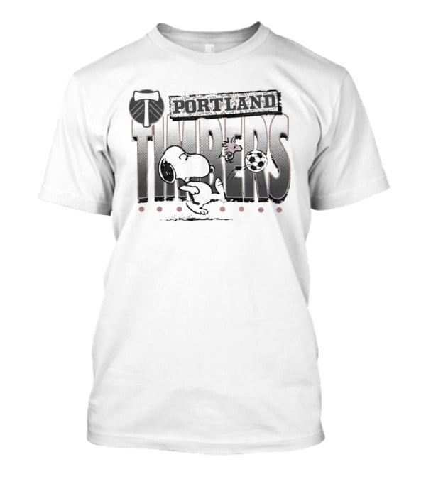 Peanuts Snoopy Portland Timbers Soccer Collaboration T-Shirt