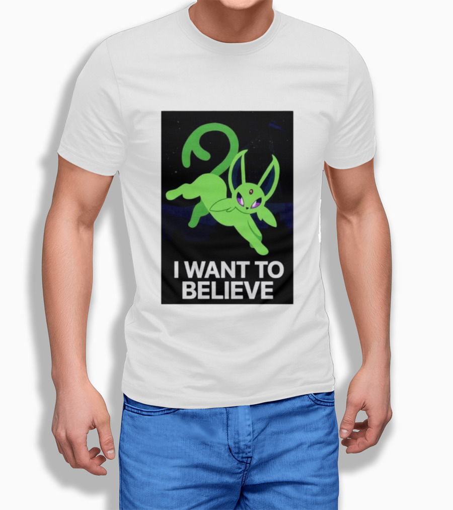 Shiny Espeon I Want To Believe Paranormal T-Shirt