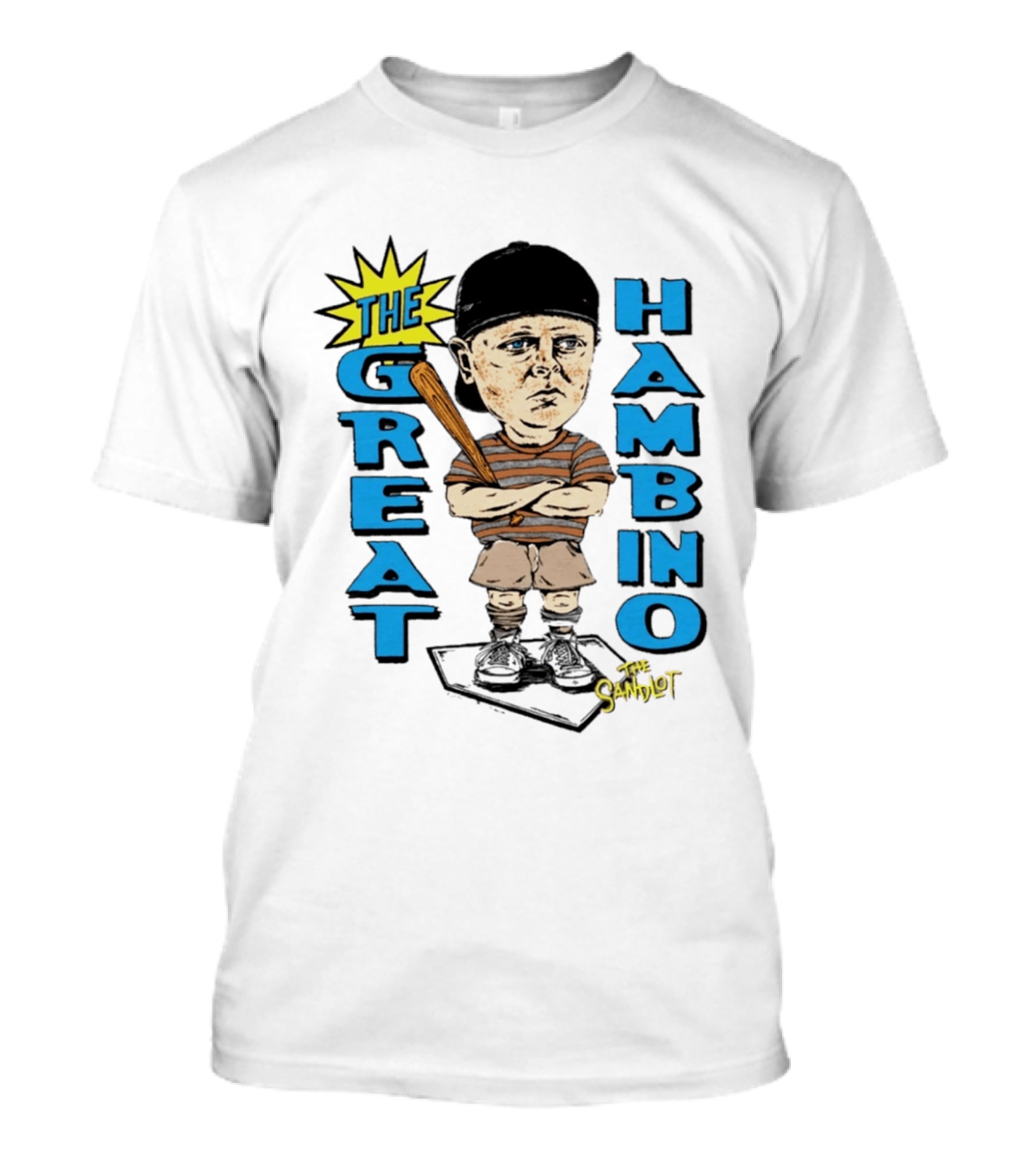 The Sandlot The Great Hambino Cartoon Character With Bat T-Shirt