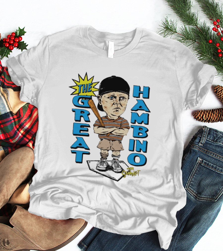 The Sandlot The Great Hambino Cartoon Character With Bat T-Shirt