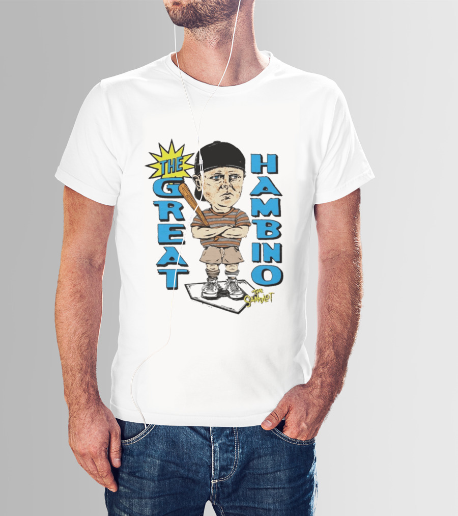 The Sandlot The Great Hambino Cartoon Character With Bat T-Shirt