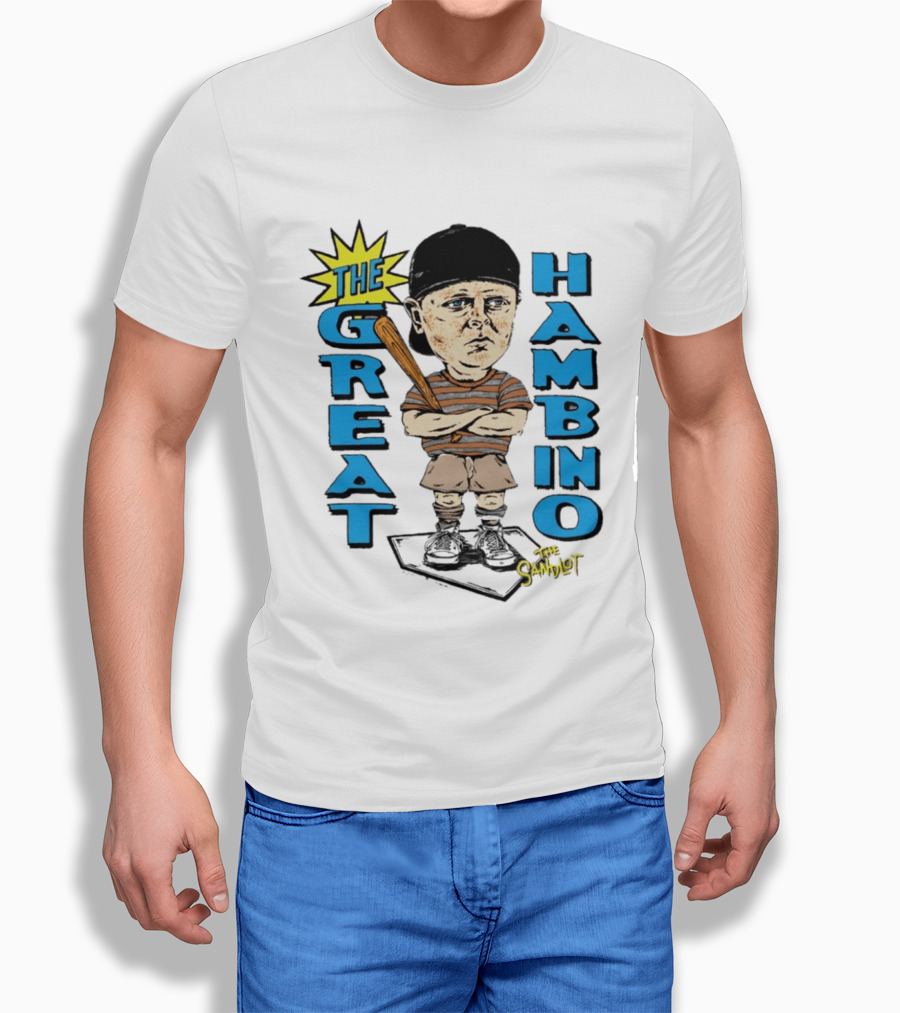 The Sandlot The Great Hambino Cartoon Character With Bat T-Shirt