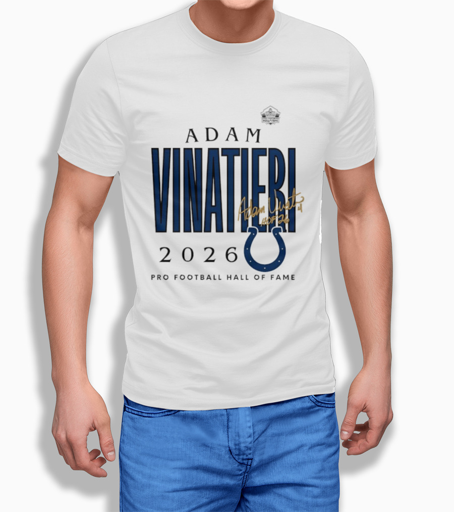Adam Vinatieri Colts 2026 Pro Football Hall Of Fame Induction T-Shirt