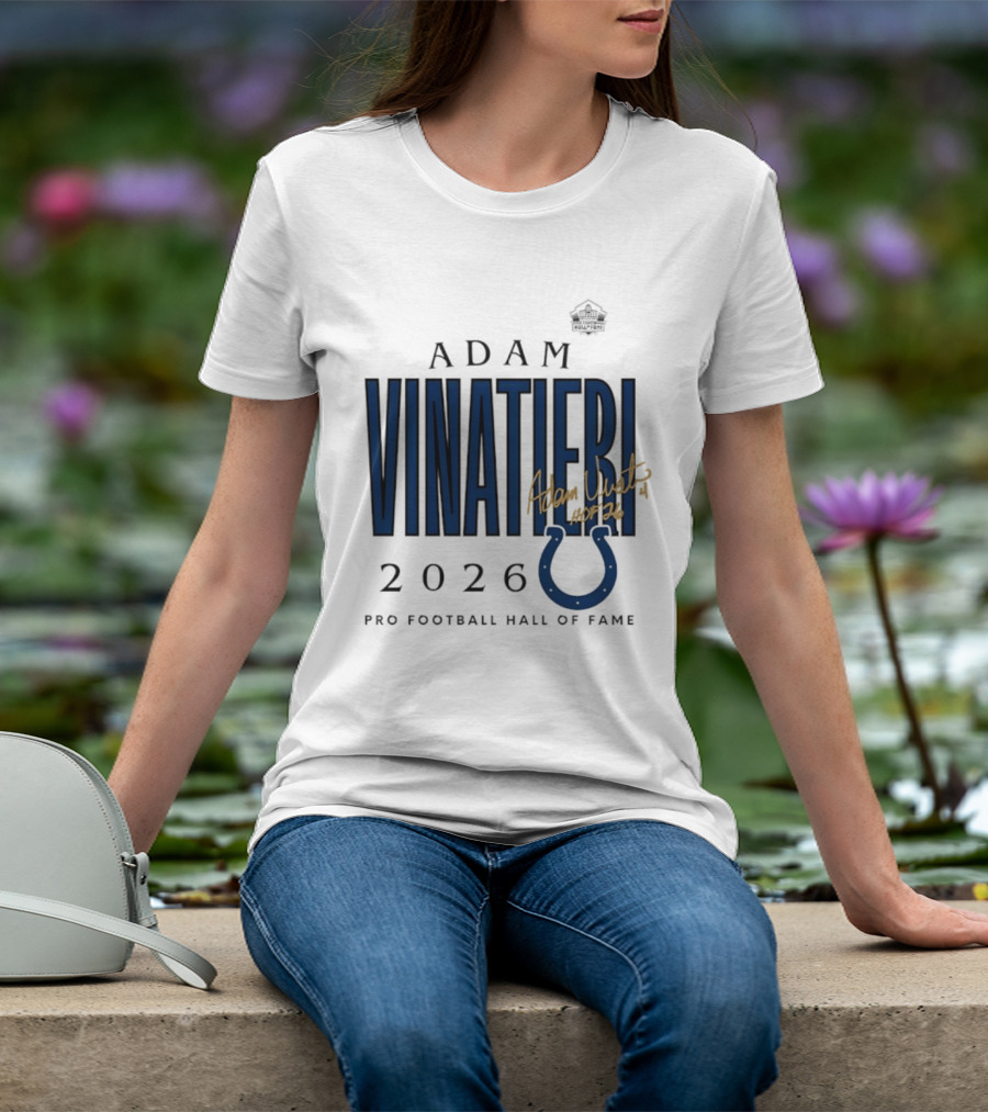 Adam Vinatieri Colts 2026 Pro Football Hall Of Fame Induction T-Shirt
