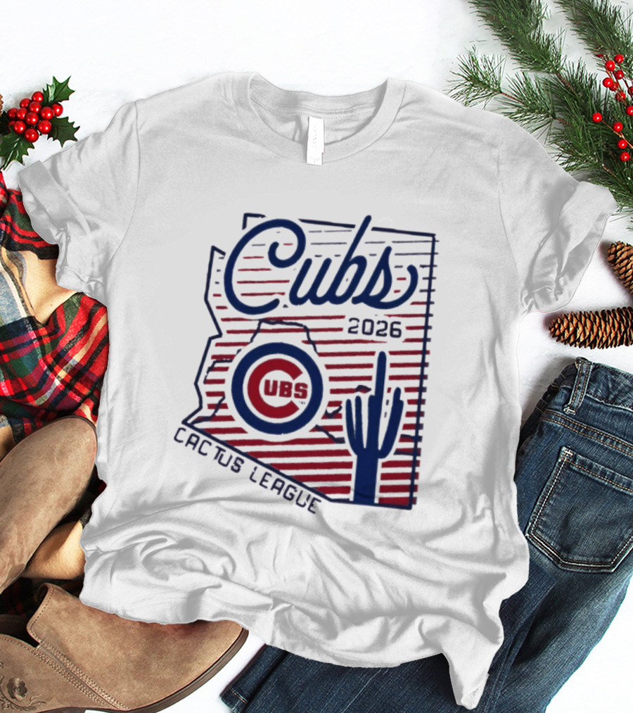 Chicago Cubs 2026 Cactus League Arizona Baseball Cactus T-Shirt