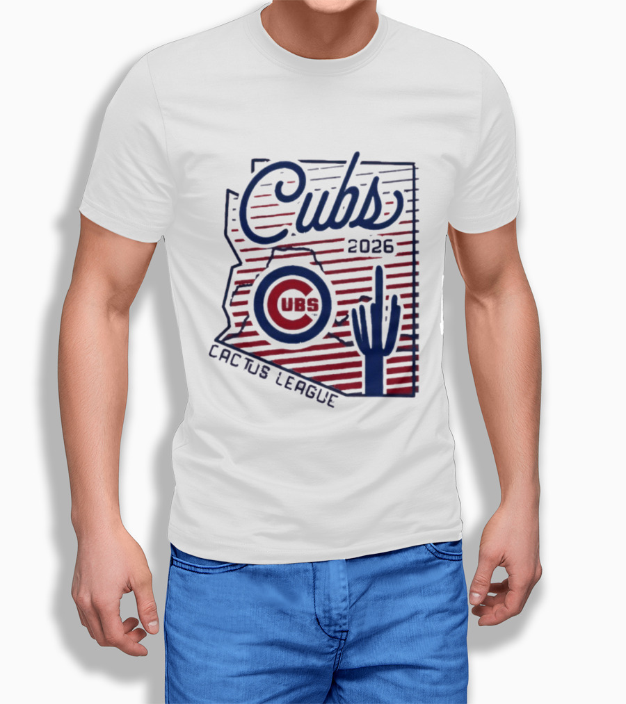 Chicago Cubs 2026 Cactus League Arizona Baseball Cactus T-Shirt