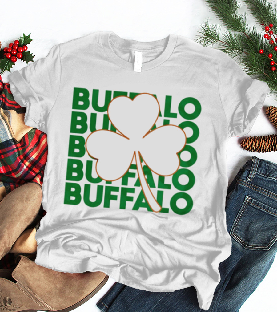 Lucky Buffalo Bills St. Patrick's Day Clover T-Shirt