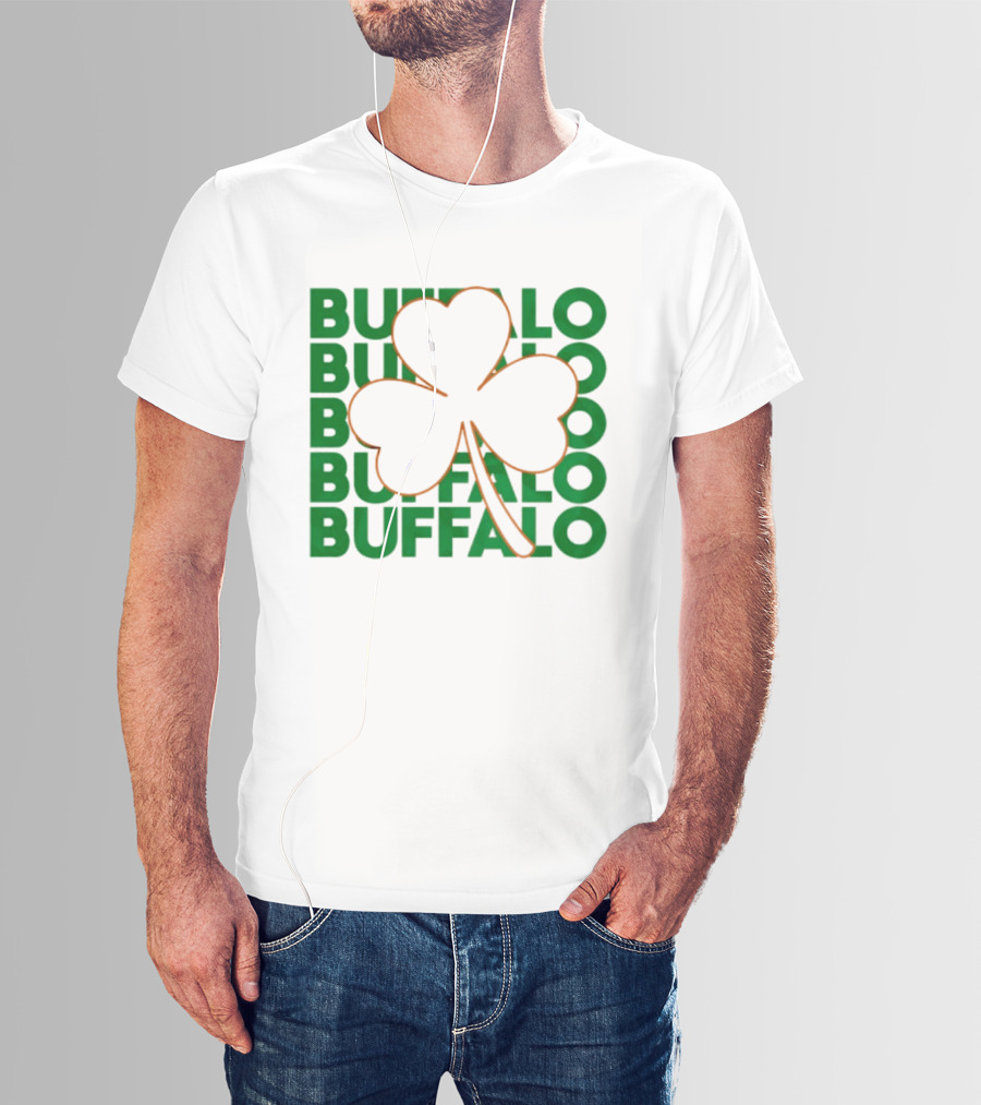Lucky Buffalo Bills St. Patrick's Day Clover T-Shirt