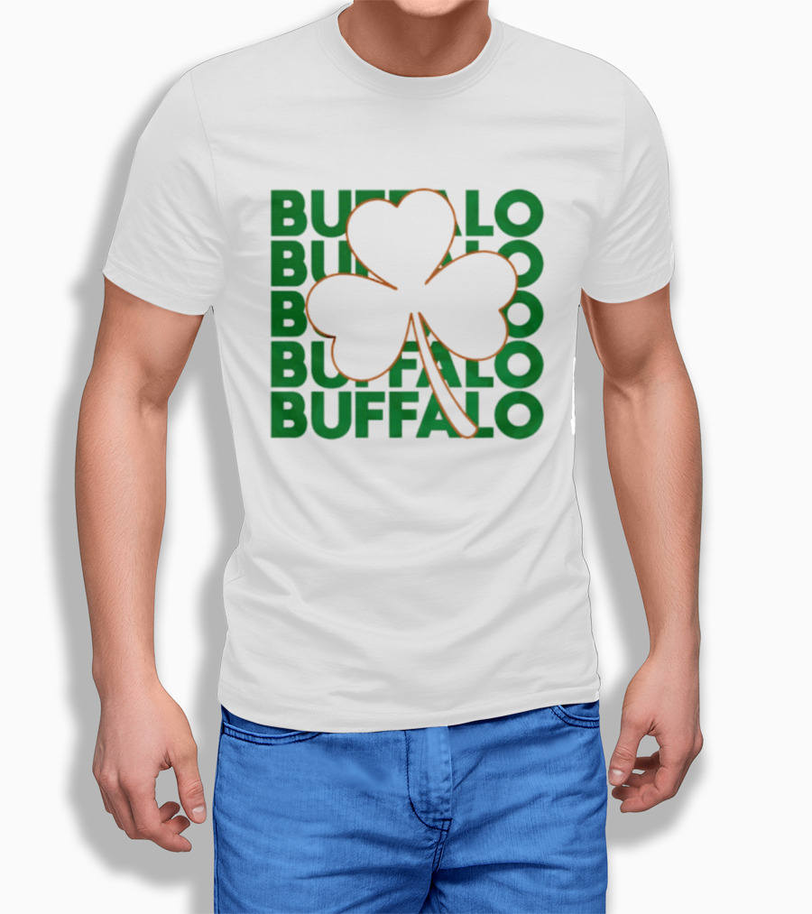 Lucky Buffalo Bills St. Patrick's Day Clover T-Shirt