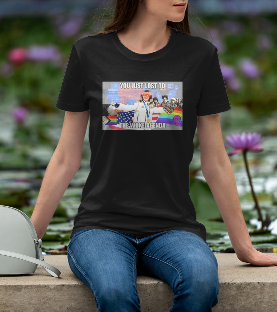 You Just Lost To The Woke Agenda Alysa Liu Rainbow Flag Anime Character Feminist T-Shirt