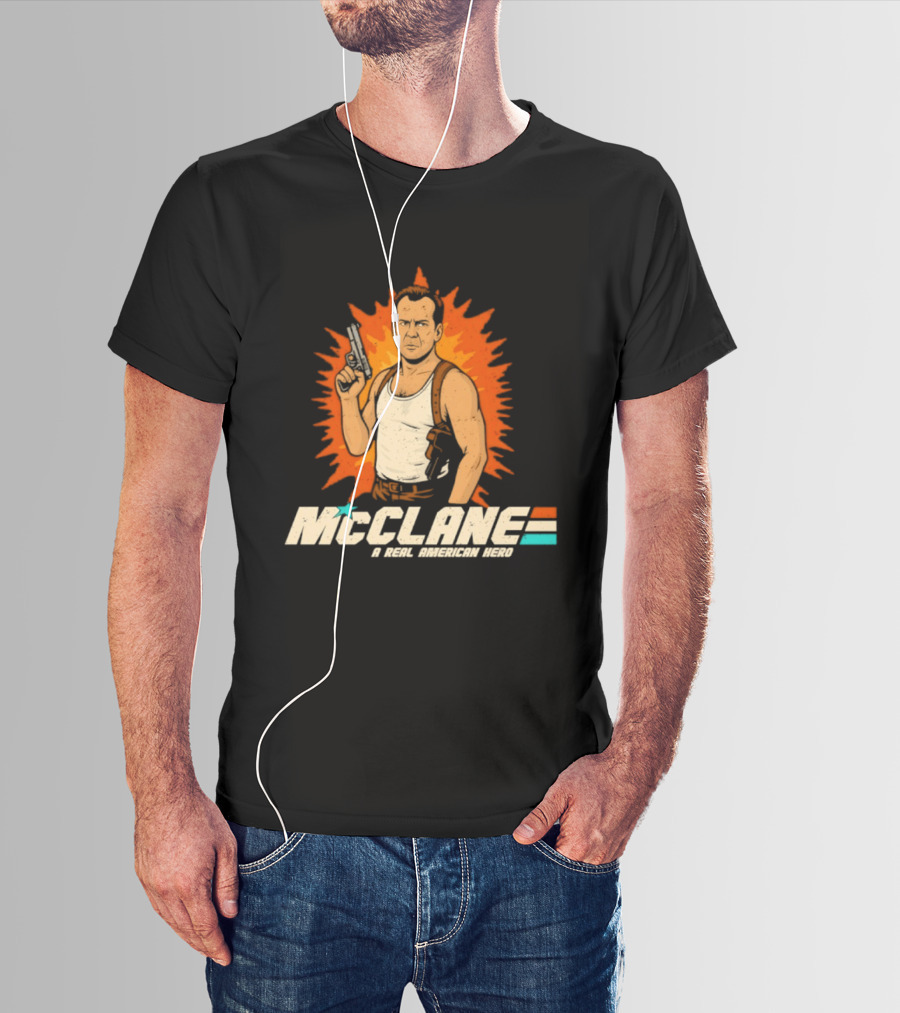 John McClane Die Hard A Real American Hero Explosive T-Shirt