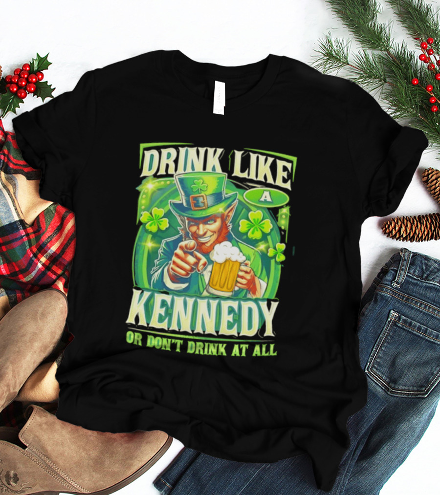 Drink Like A Kennedy Leprechaun St. Patrick's Day T-Shirt