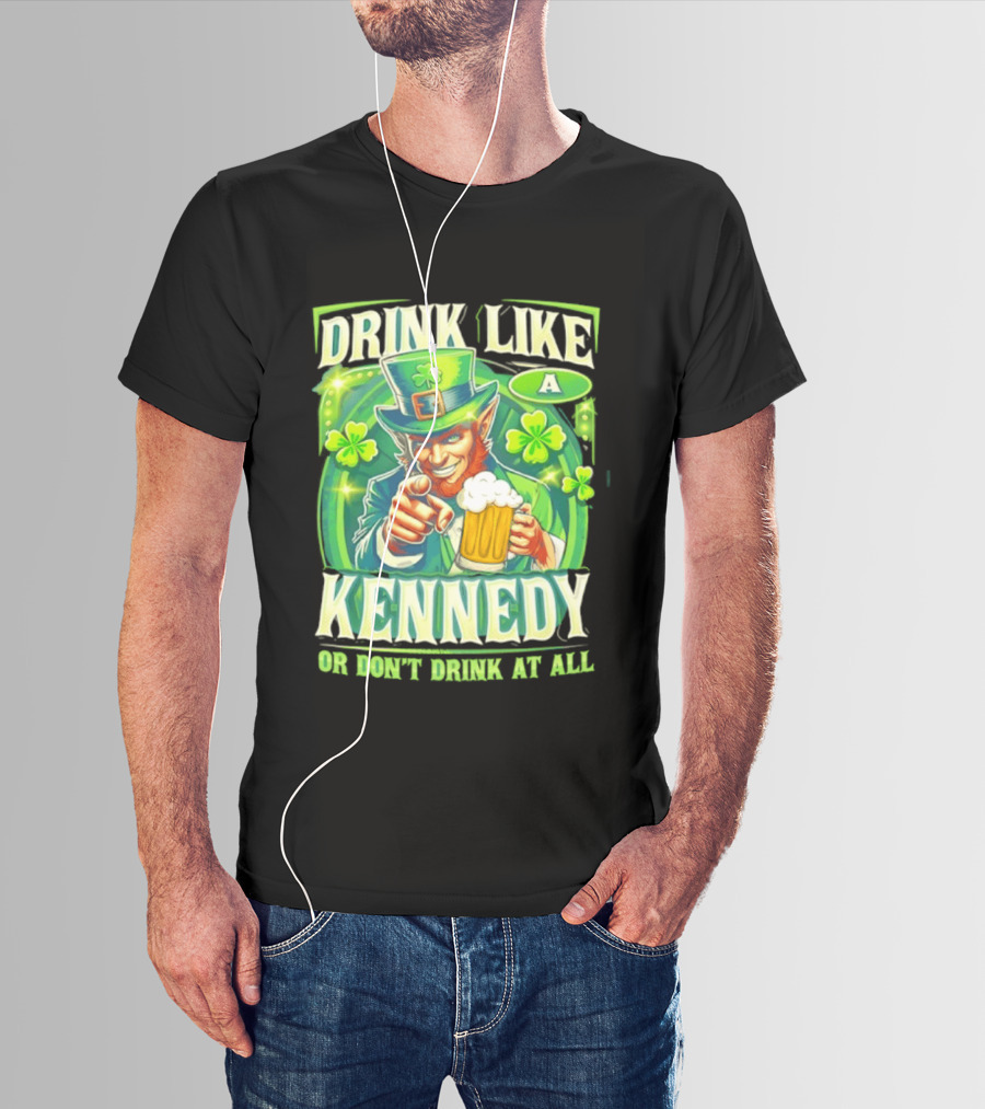 Drink Like A Kennedy Leprechaun St. Patrick's Day T-Shirt