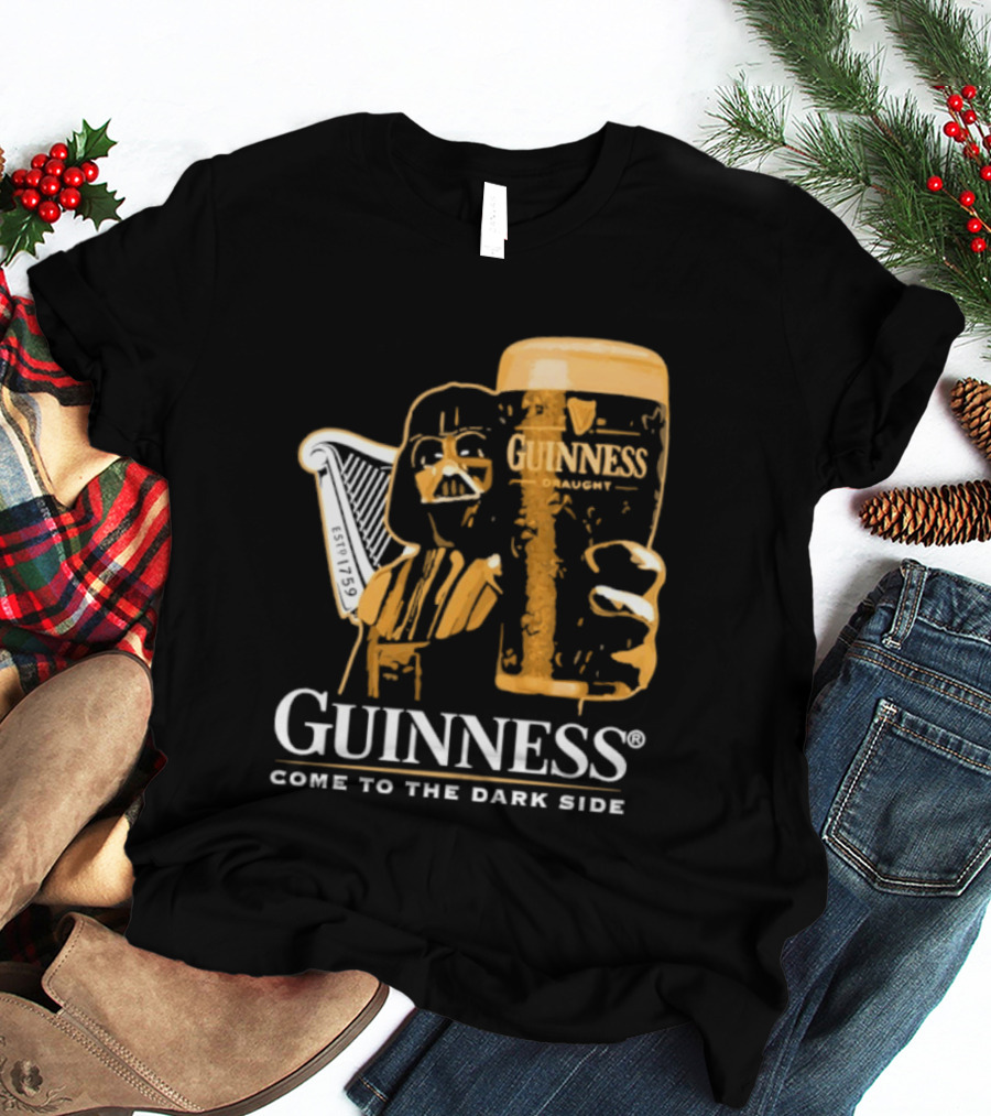 Guinness Darth Vader Come To The Dark Side Star Wars Beer Glass T-Shirt