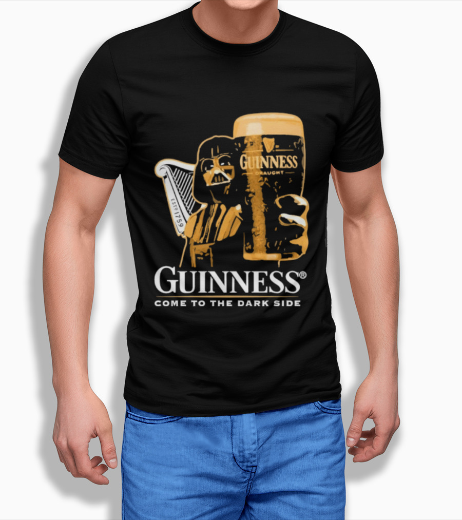 Guinness Darth Vader Come To The Dark Side Star Wars Beer Glass T-Shirt