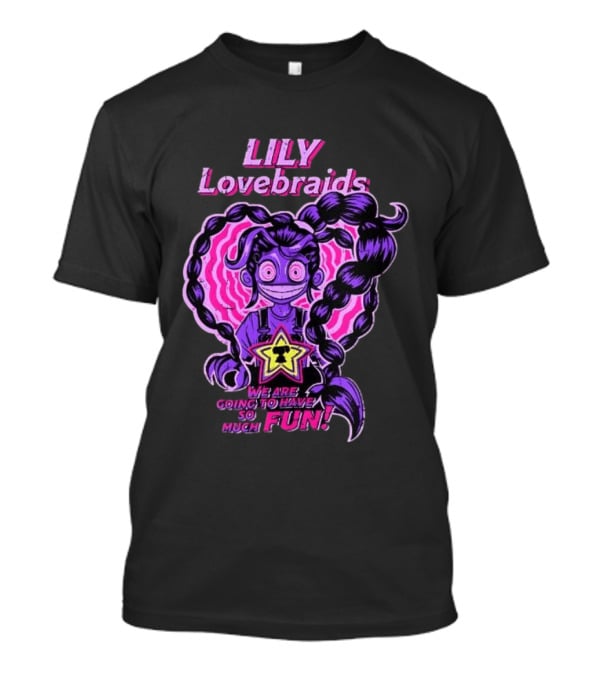 Lily Lovebraids We Are Going To Have So Much Fun Star Pink Braids T-Shirt