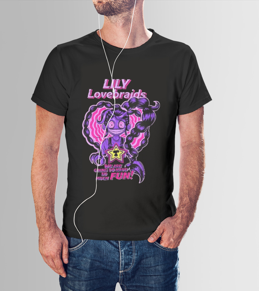 Lily Lovebraids We Are Going To Have So Much Fun Star Pink Braids T-Shirt
