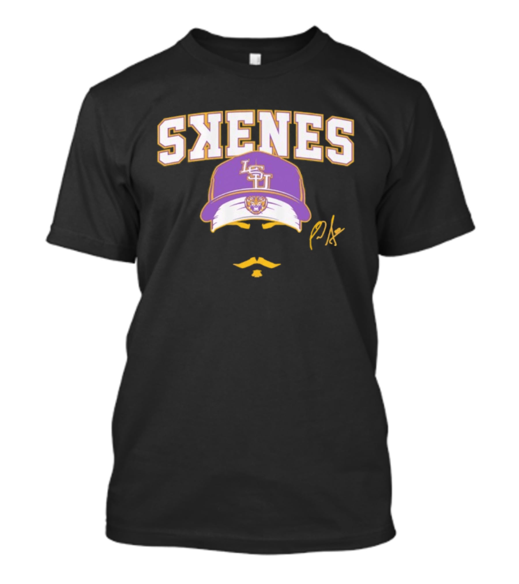 Paul Skenes LSU Tigers Baseball Skenes Stache Pro T-Shirt