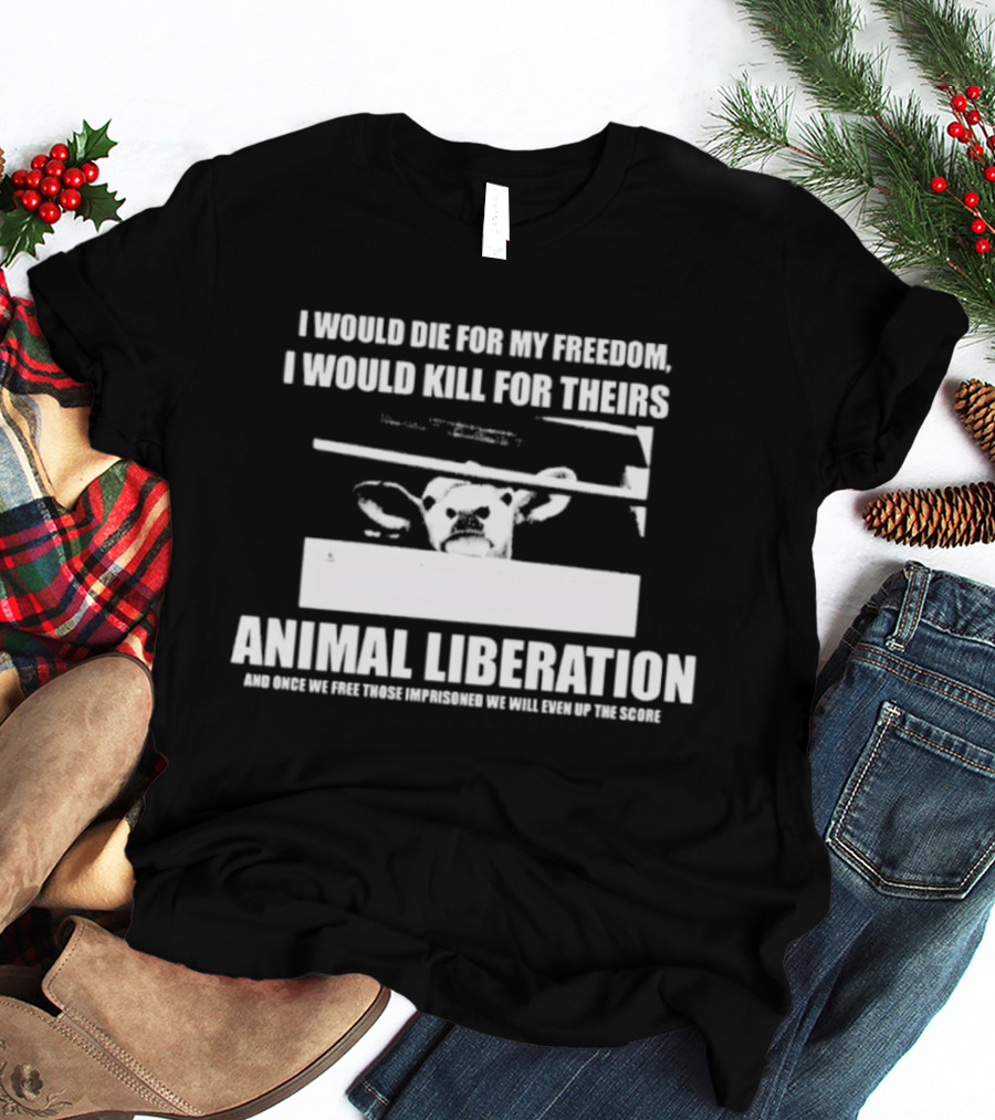 I Would Die For My Freedom I Would Kill For Theirs Animal Liberation Banksy Rat T-Shirt