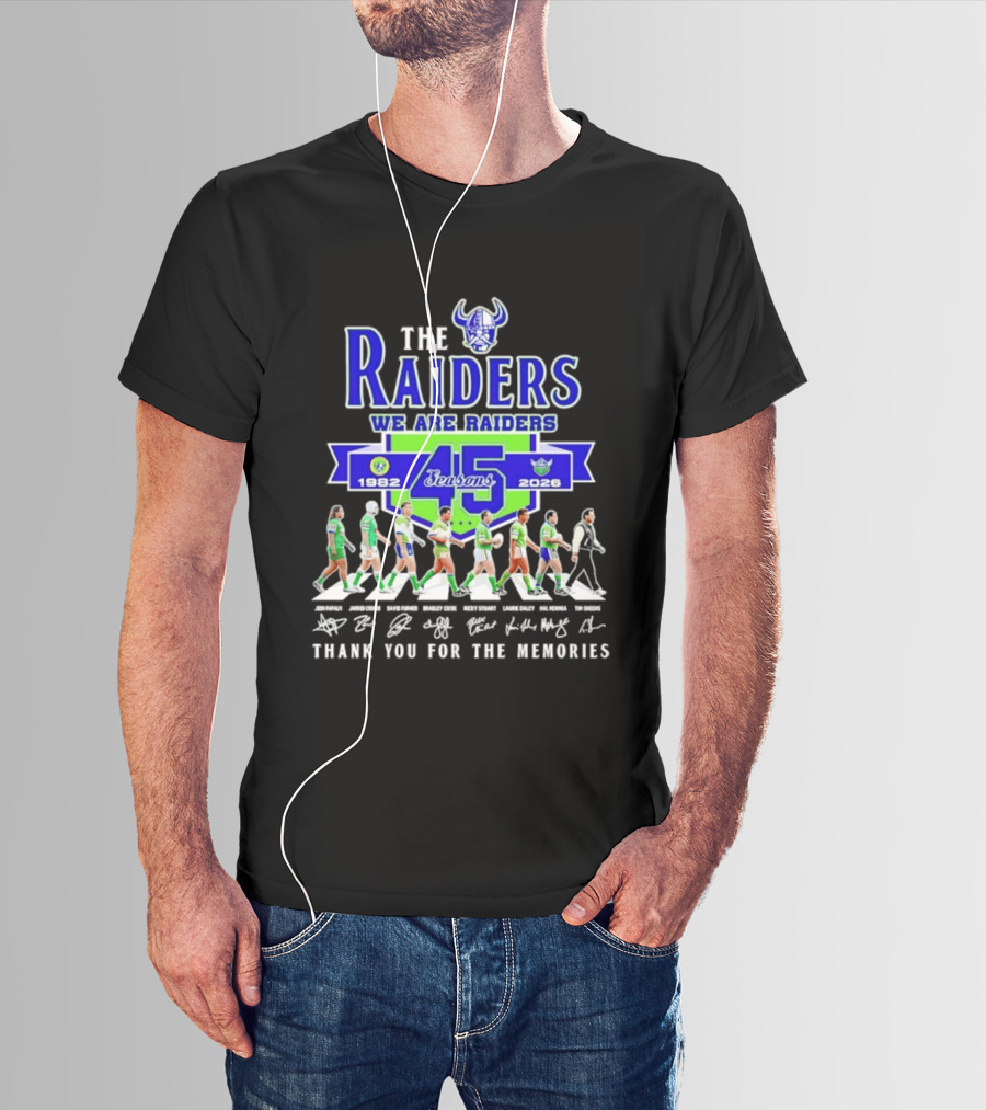 The Raiders We Are Raiders 45 Seasons 1982 2026 Thank You For The Memories T-Shirt