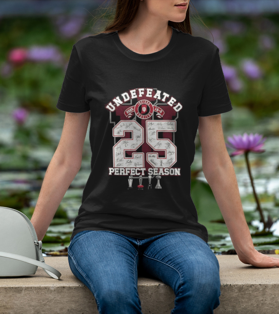 Indiana Hoosiers Undefeated 2025 Perfect Season 16 0 T-Shirt