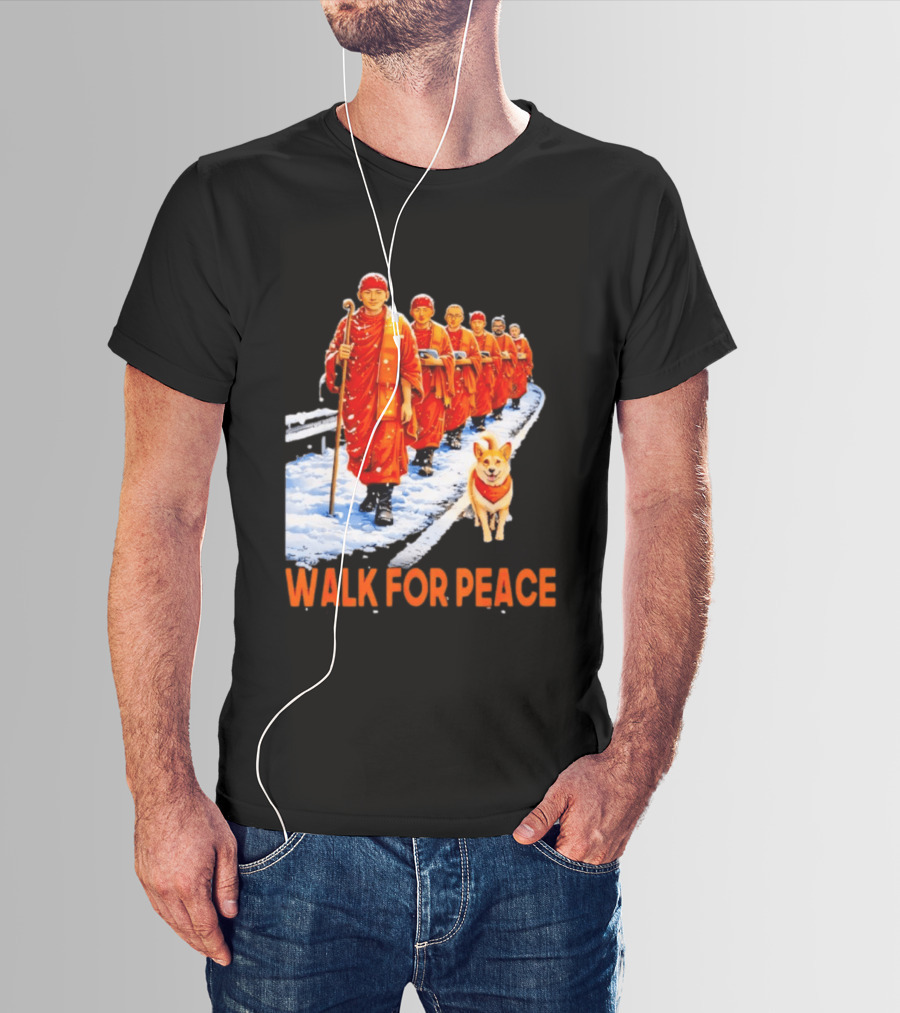 Walk For Peace 2026 Monks And Aloka Dog T-Shirt