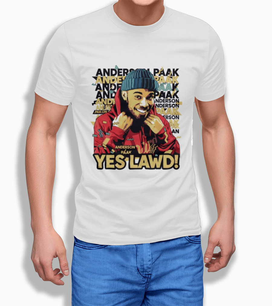 Anderson Paak Yes Lawd Blue Hat Red T-Shirt
