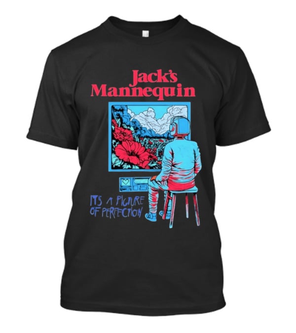 Jack's Mannequin It's A Picture Of Perfection Vibrant Robot Art Scene T-Shirt