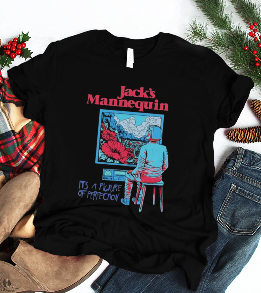 Jack's Mannequin It's A Picture Of Perfection Vibrant Robot Art Scene T-Shirt