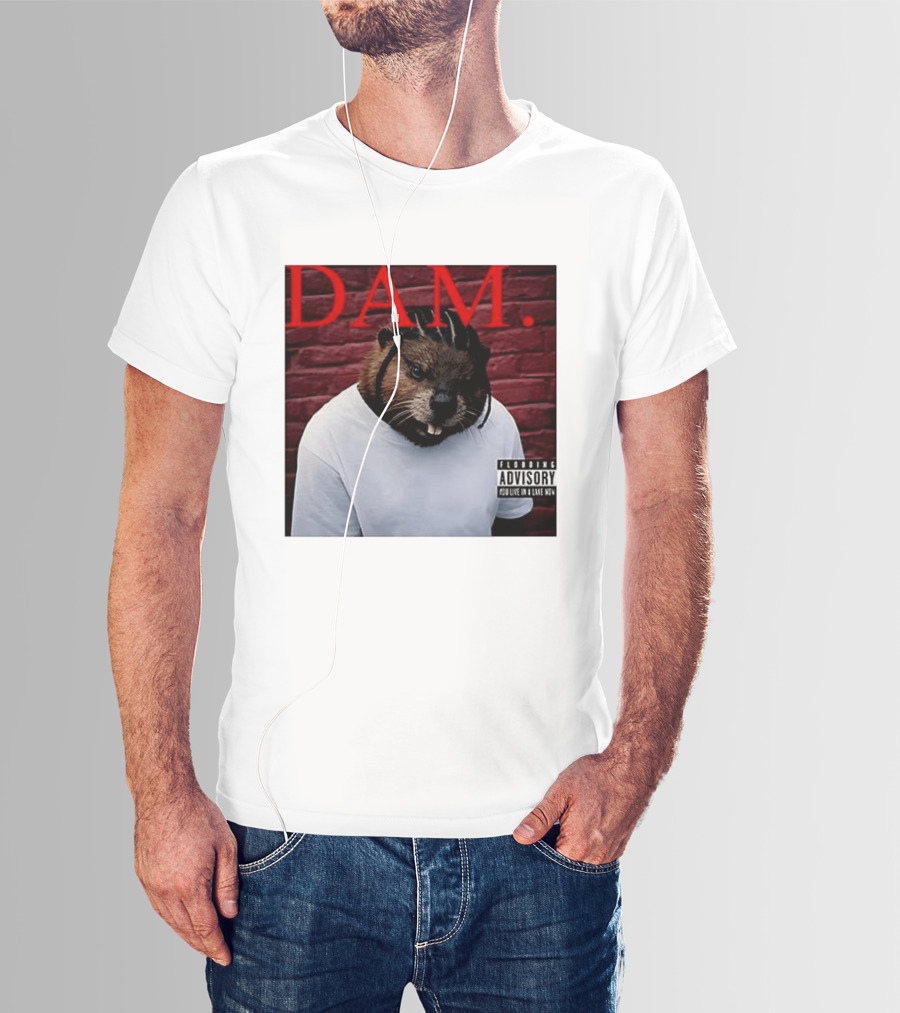 DAM Beavrick Logmar Flooding You Live In A Lake New T-Shirt