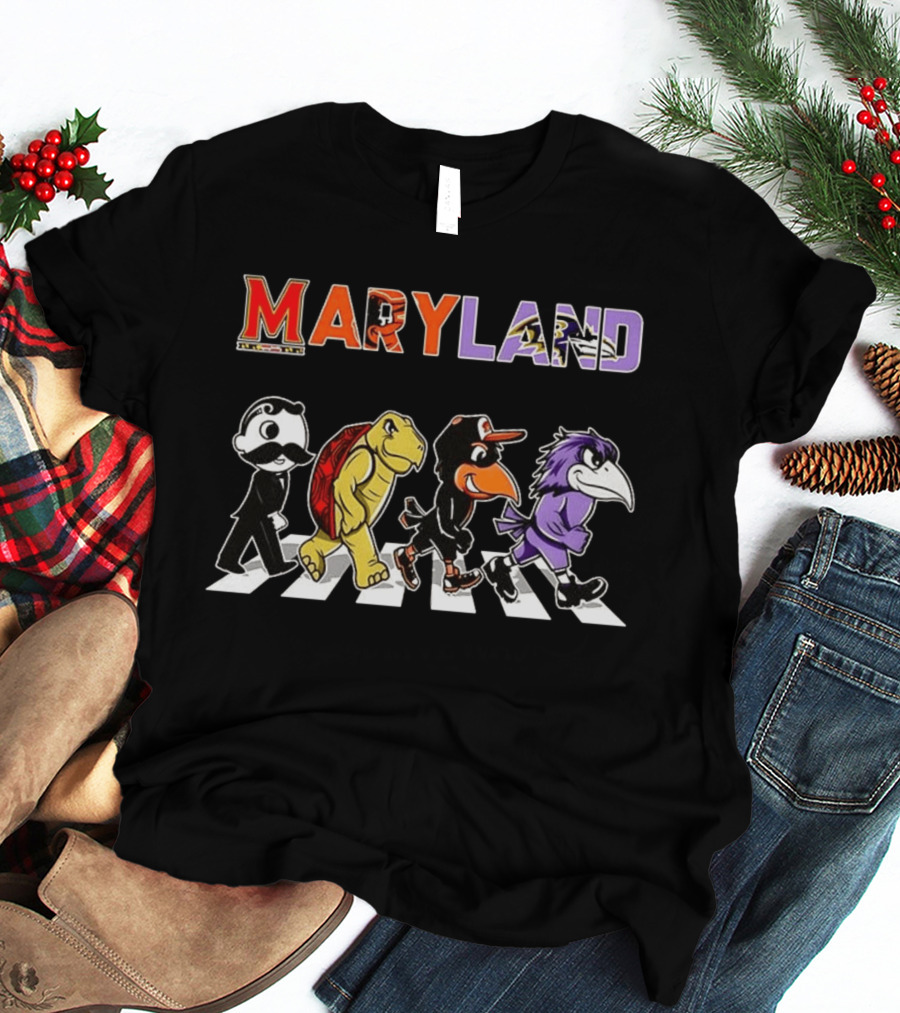 Maryland Terrapins Orioles Ravens Abbey Road T-Shirt
