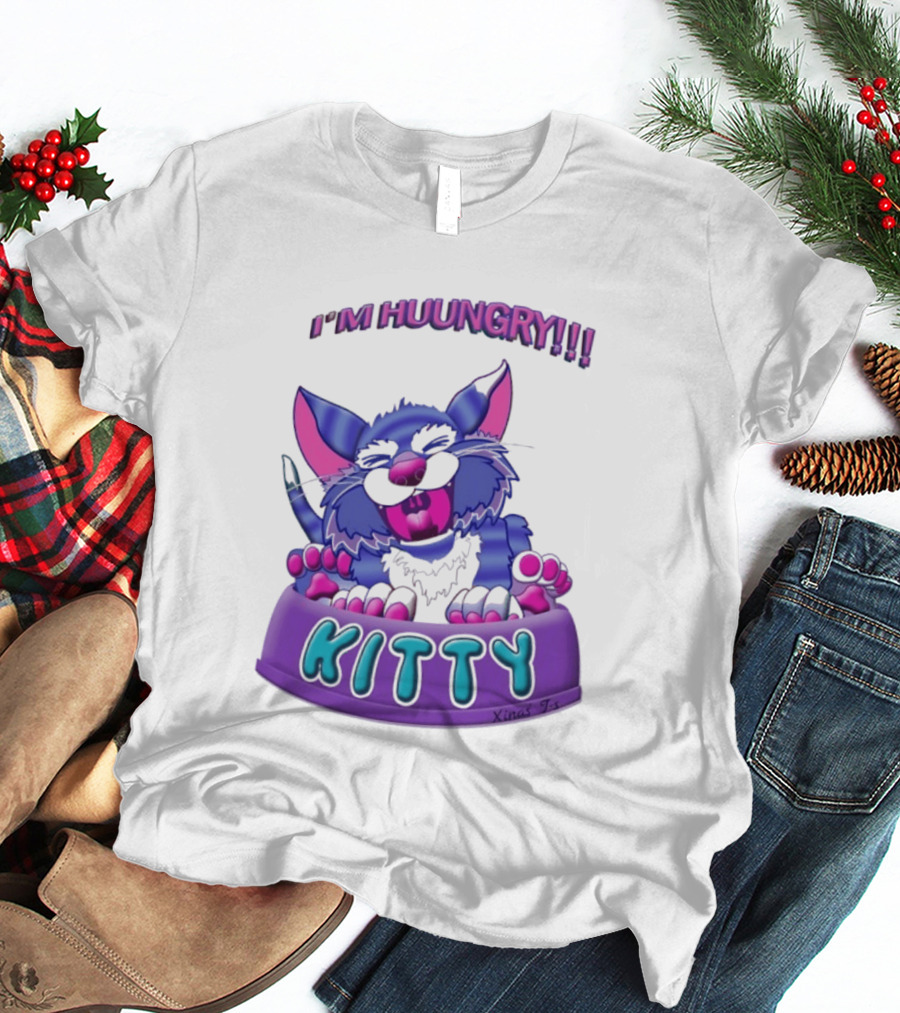 I'm Huungry Kitty Cartoon T-Shirt
